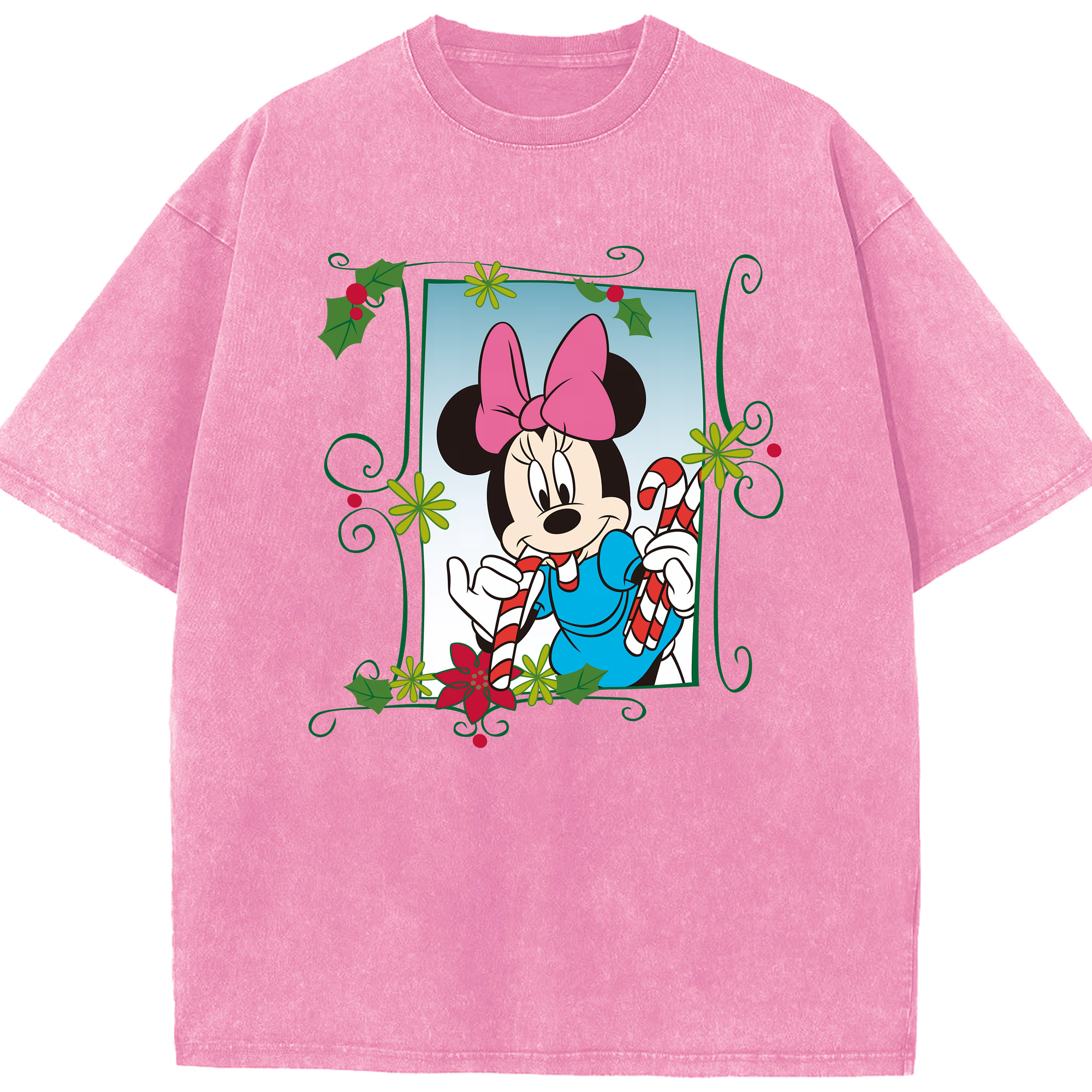 （画像用） ミッキーマウス Mickey Mouse 綿100% ヴィンテージ風 半袖Tシャツ（フロントプリント）